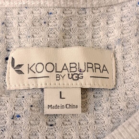 Koolaburra By Ugg Women's Grey Flecked Waffle Knit V-Sweater Top Causal Large - Picture 5 of 13